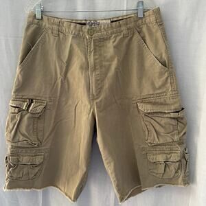 Plugg Castaway Vintage y2K baggy skater Grunge Cargo Shorts Size 34